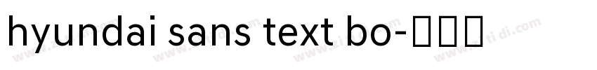 hyundai sans text bo字体转换